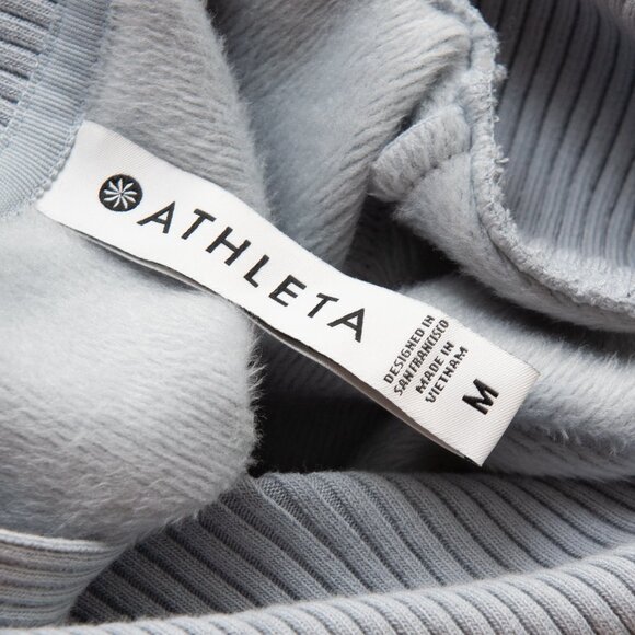 Athleta Cozy Karma Vela Dress Plush Mini Long Sleeve Voyage Grey Size Medium - Picture 3 of 6